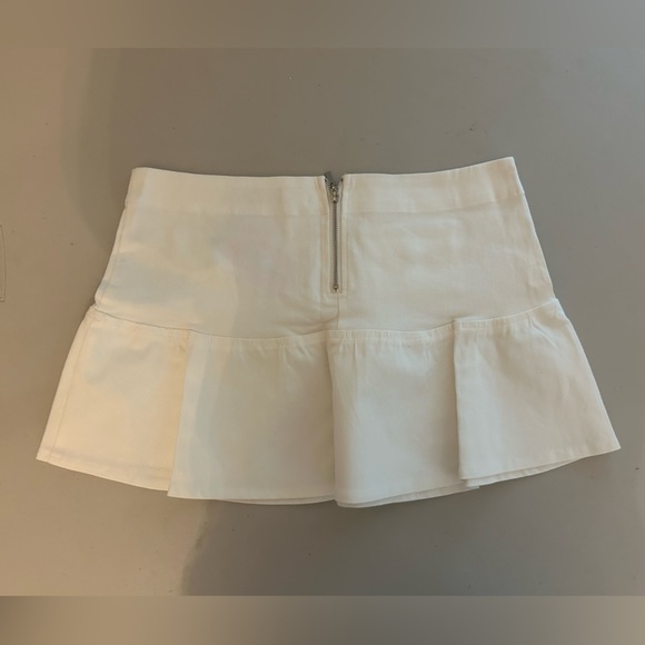 Edikted Trumpet Lace-Up Denim Mini Skirt - Picture 3 of 5